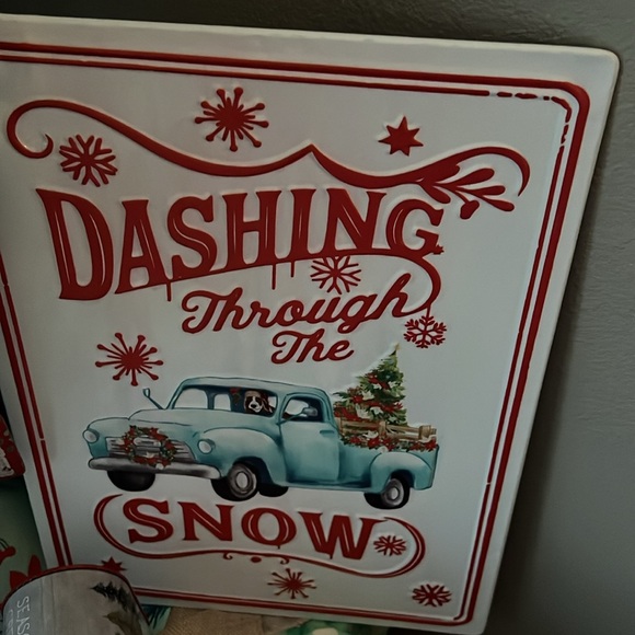 Pioneer Woman Floral Ruffle Christmas Skirt & over 30 Ornaments topper and boot - Picture 8 of 11